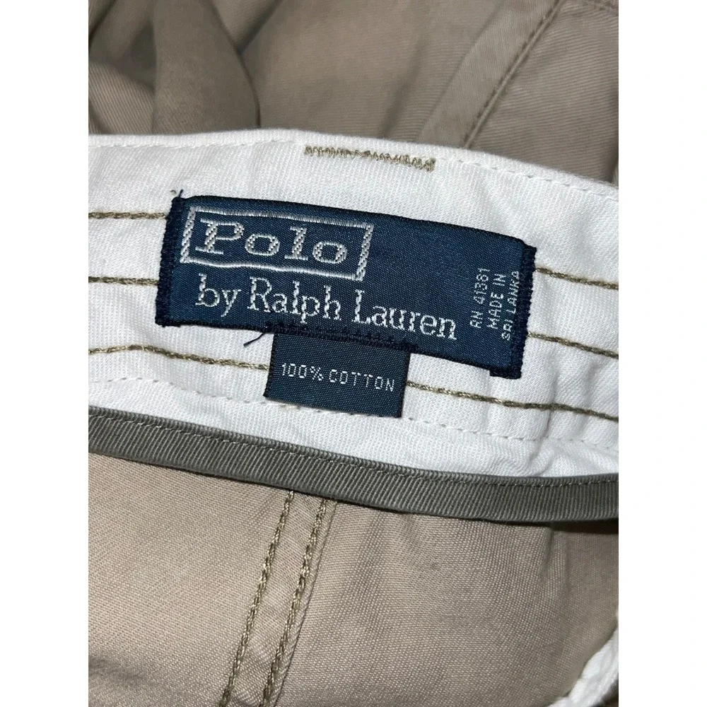 Polo Ralph Lauren Mens 40 Tan Khaki Classic Polo Chino Cotton Cargo Shorts